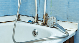 Mouldy bathroom needs renovating